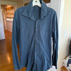 Stylish Dark Gray Button-Up Shirt
